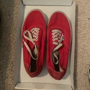Red low cut vans